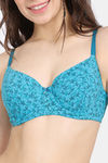 Rosaline Padded Wired Medium Coverage T-Shirt Bra - Blue Bird — thumbnail 4